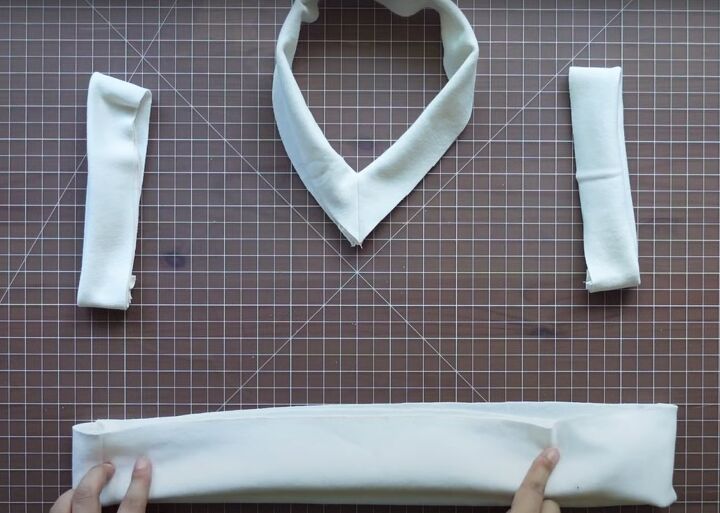 how to diy a super cozy sweater vest, Stitching ribbing