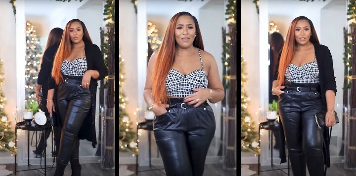 4 fun and easy holiday looks, Crop top and pants outfit