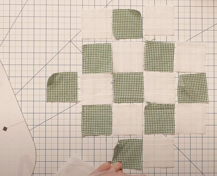 how to make a super cute checkerboard purse, Fabric squares