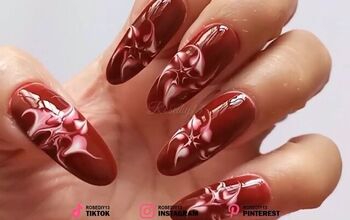 How to DIY Easy Red Swirl Nails for Christmas