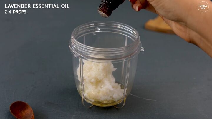 how to diy a rice mask for healthy hair, Adding lavender essential oil