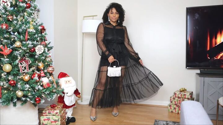 4 gorgeous new year s eve outfit ideas, Black sheer party dress