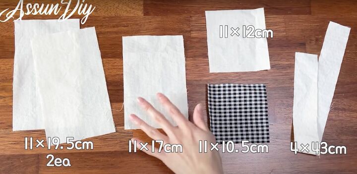 how to diy a handy mini crossbody bag, Cutting fabric pieces