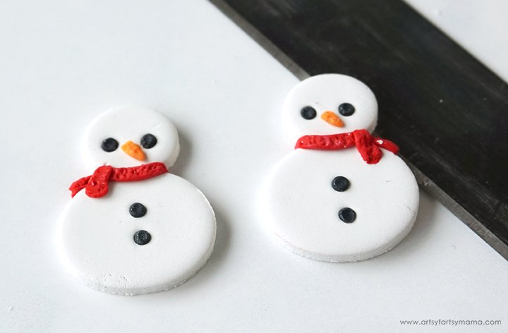 polymer clay snowman earrings, Polymer Clay Snowman Earrings