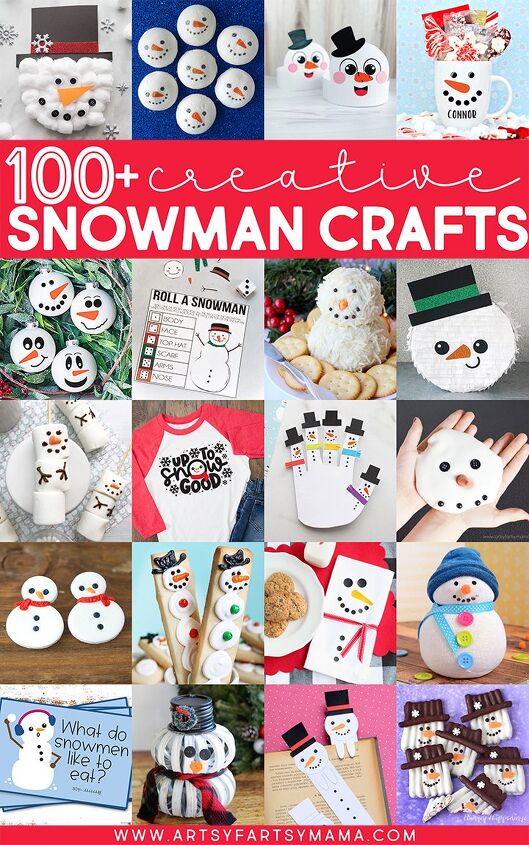 polymer clay snowman earrings, 100 Creative Snowman Craft Ideas