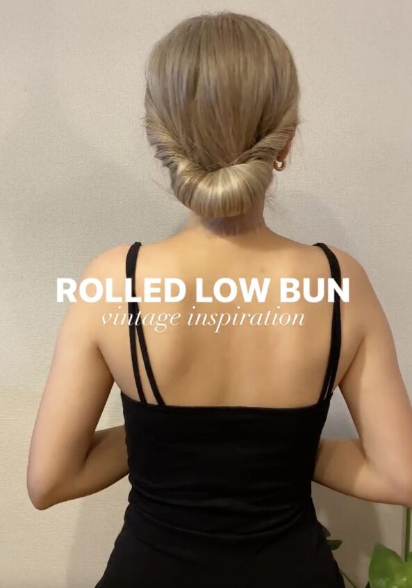 rolled low bun tutorial