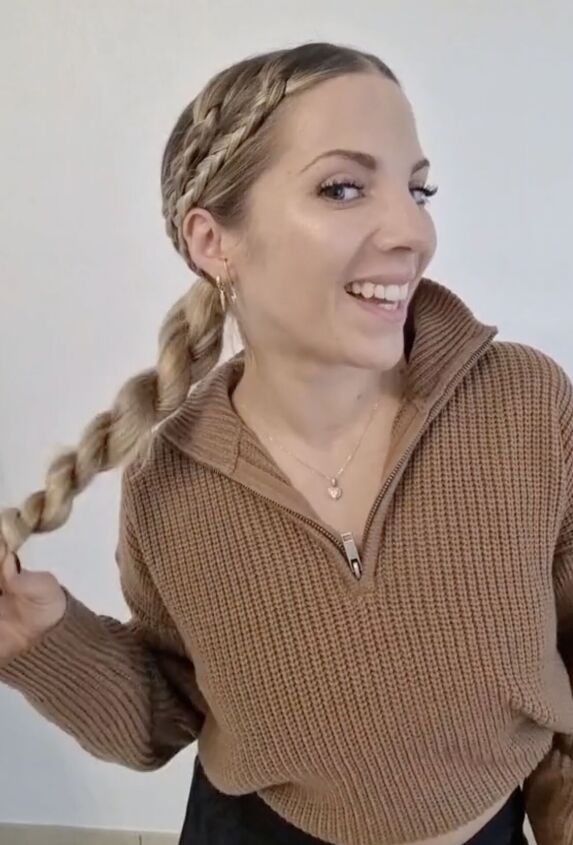 the cutest way to tie all your hair back with no loose strands