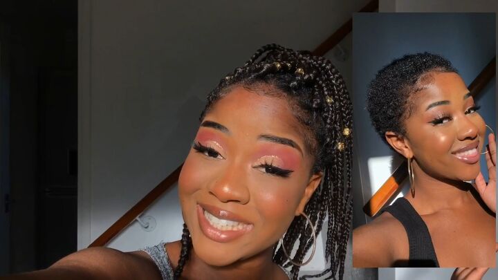 how to do box braids on short natural hair, Before shot