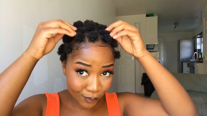 how to do box braids on short natural hair, Sectioning the hair into squares