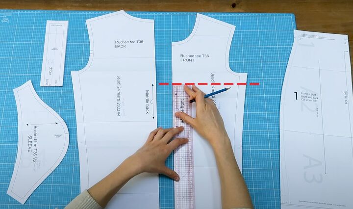 how to sew a cute slip t shirt dress, Making the pattern