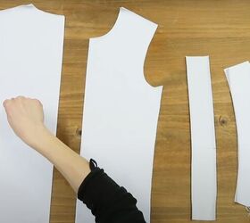 how to sew a cute and easy ruched t shirt, Pattern pieces