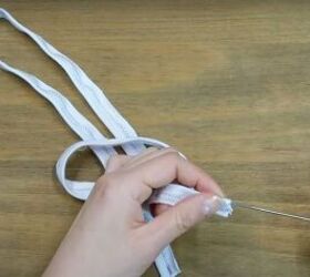 how to sew a cute and easy ruched t shirt, Making the ruching straps