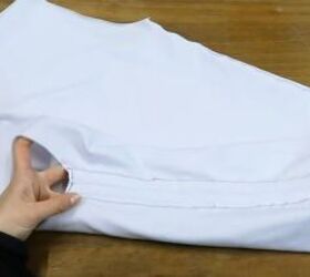 how to sew a cute and easy ruched t shirt, Attaching ruching straps