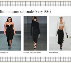 how to shop your closet for fall winter 2022 trends, Sensual minimalism trend from the 90s