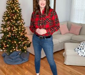 what to wear if you are staying home for christmas, Red Plaid For Christmas The Scarlet Lily Blog