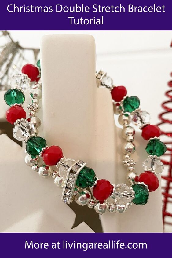 Christmas Strtech Christmas Double Stretch Bracelet Tutorial | Upstyle