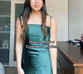 how to make the cowl neckline more modest