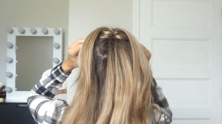 how to do a beautiful pull through ponytail, Progress shot
