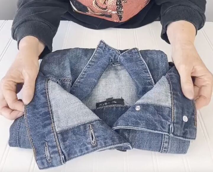 how to fold your denim jacket to save space