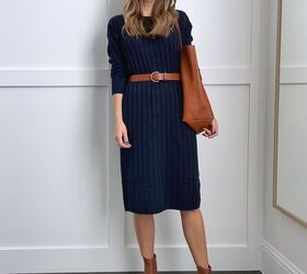 how to style a dress with boots, sweater dress madewell