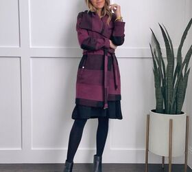 how to style a dress with boots, little black dress outfit for church in the winter