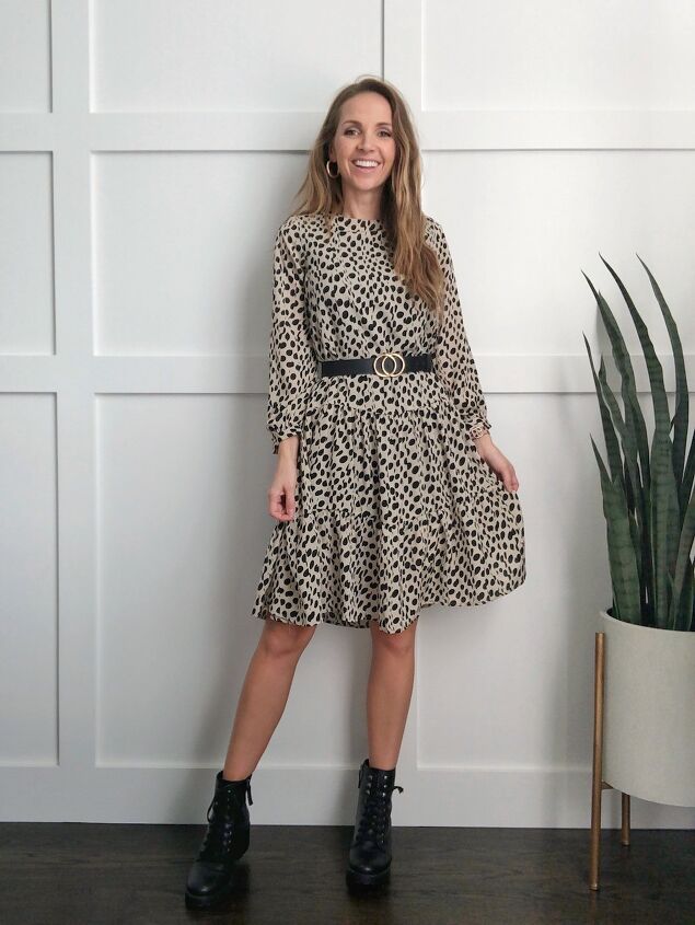 how to style a dress with boots, combat boots with a dress