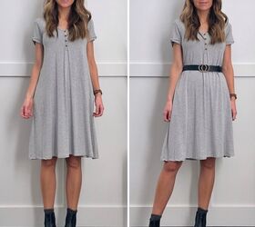when to belt a dress, merrick white collection swing dress