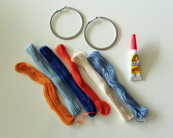 how to make easy diy boho tassel earrings, Supplies to make Easy DIY boho tassel earrings with hoops tutorial