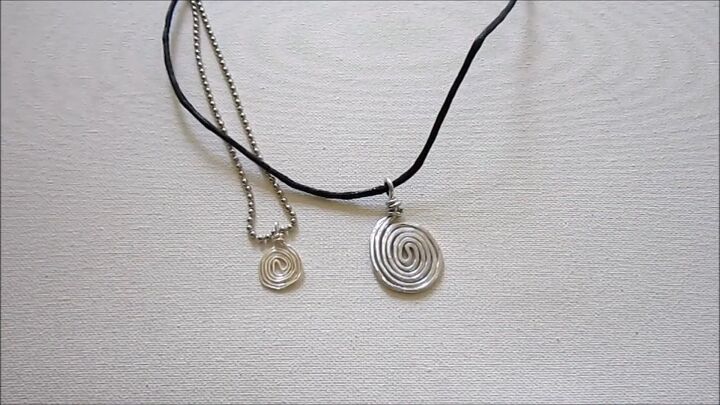 how to diy an awesome spiral pendant using wire, Completed spiral pendant