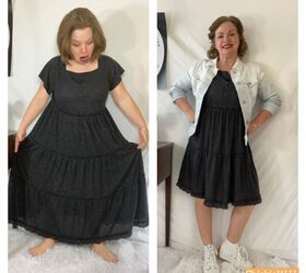 shorten a knit dress with no sewing