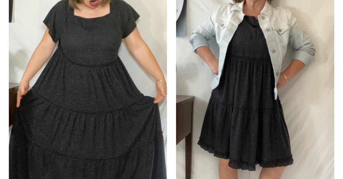 Shorten a Knit Dress With No Sewing | Upstyle Shorten a Knit Dress With No Sewing | Upstyle