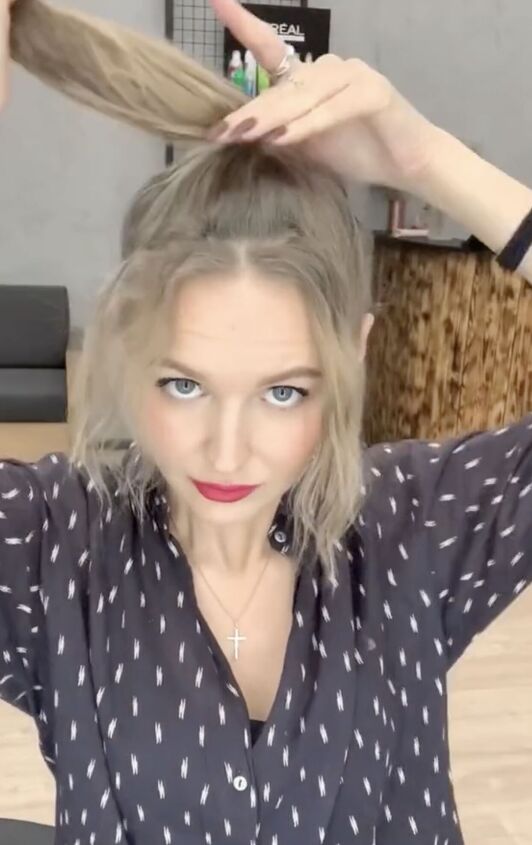 Two Braids Turn Into This Beautiful Bun Upstyle Two braids turn into this beautiful bun upstyle
