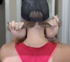 how to style your short hair in a ball cap