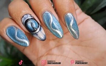 How to DIY These Awesome Gel Sea Blue Nails