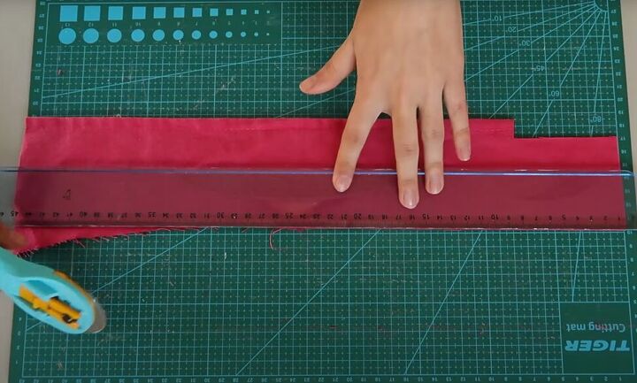 how to diy cute bow scrunchies, Cutting scrap fabric