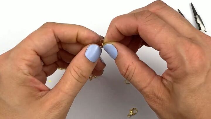 how to diy a cute resin bracelet, Closing jump ring