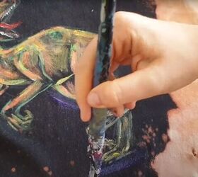 how to diy an edgy bleached and distressed t shirt, Custom painting t shirt