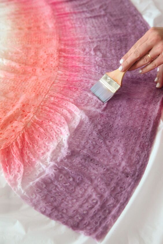 how to dip dye a wedding dress, How To Dip Dye A Wedding Dress Painting