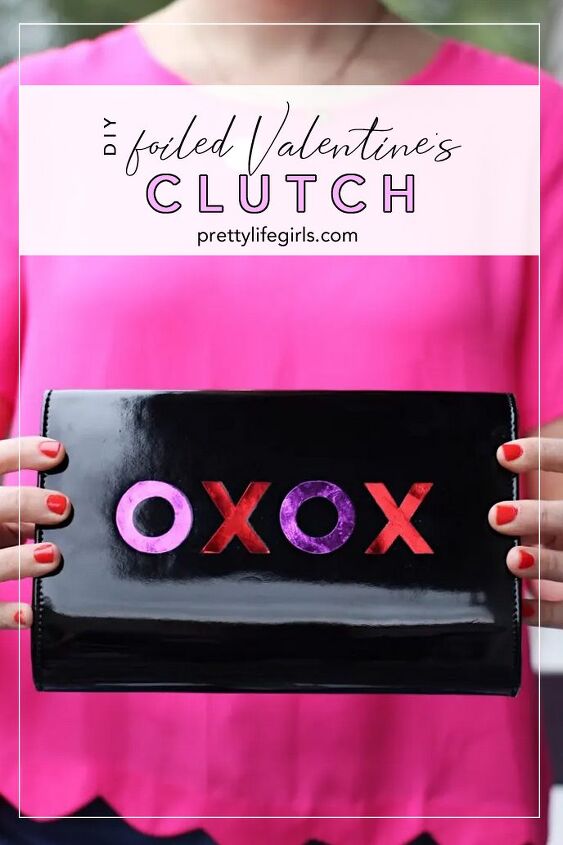 how to make your own diy valentine s clutch, How to Make Your Own DIY Valentine s Clutch featured by Top US Craft Blog The Pretty Life Girls image of heart patterned clutch