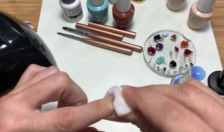 how to diy awesome bubble bath nail art, Wiping nail