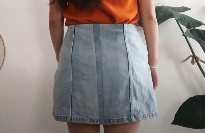 how to make a skirt bigger in 4 super easy steps, How to make a skirt bigger Finished skirt