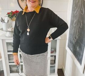 How to Style Houndstooth Pencil Skirt