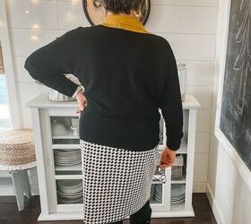 how to style houndstooth pencil skirt