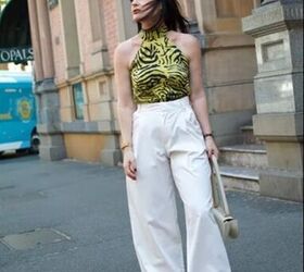14 hot tips on how to dress like an italian women, Animal print top with white trousers