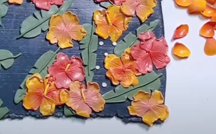 how to diy cute polymer clay earrings, Making Hibiscus flowers
