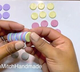 Stack little clay circles like this to make this super adorable accessory