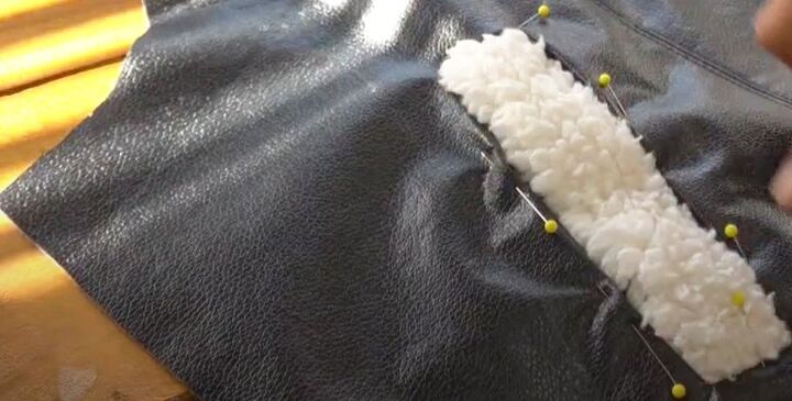 how to diy a shearling moto jacket, Shearling fabric