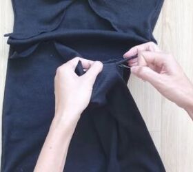 how to upgrade your wardrobe 2 cute thrift flip ideas, Unsewing bottom of dress