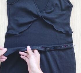 how to upgrade your wardrobe 2 cute thrift flip ideas, Sewing an elastic band tunnel