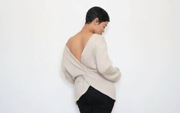 How to DIY a Super Cute Back Twist Sweater